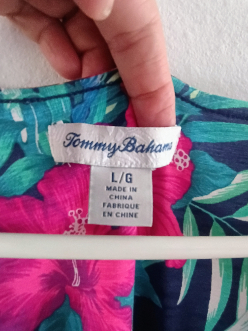 Tommy Bahama Tropical Hibiscus Palm Print Tassel Waist Resort Dress L Cruise 🌺 - Picture 4 of 9